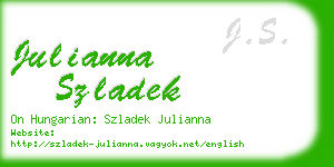 julianna szladek business card